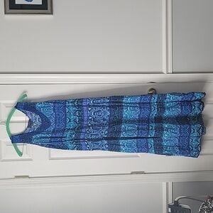 Dress, long, blue, summer sun dress